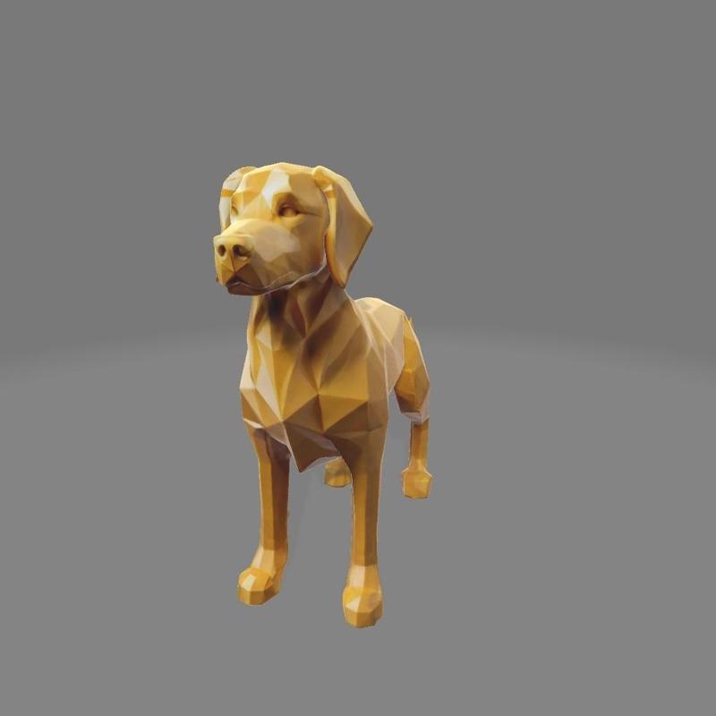 Low-Poly Golden Retriever