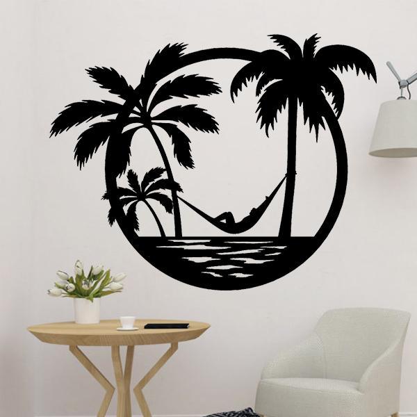 Beach Palm Tree Wall Art