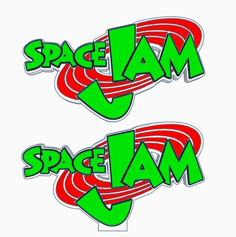 2x SPACE JAM Logo Display by MANIACMANCAVE3D