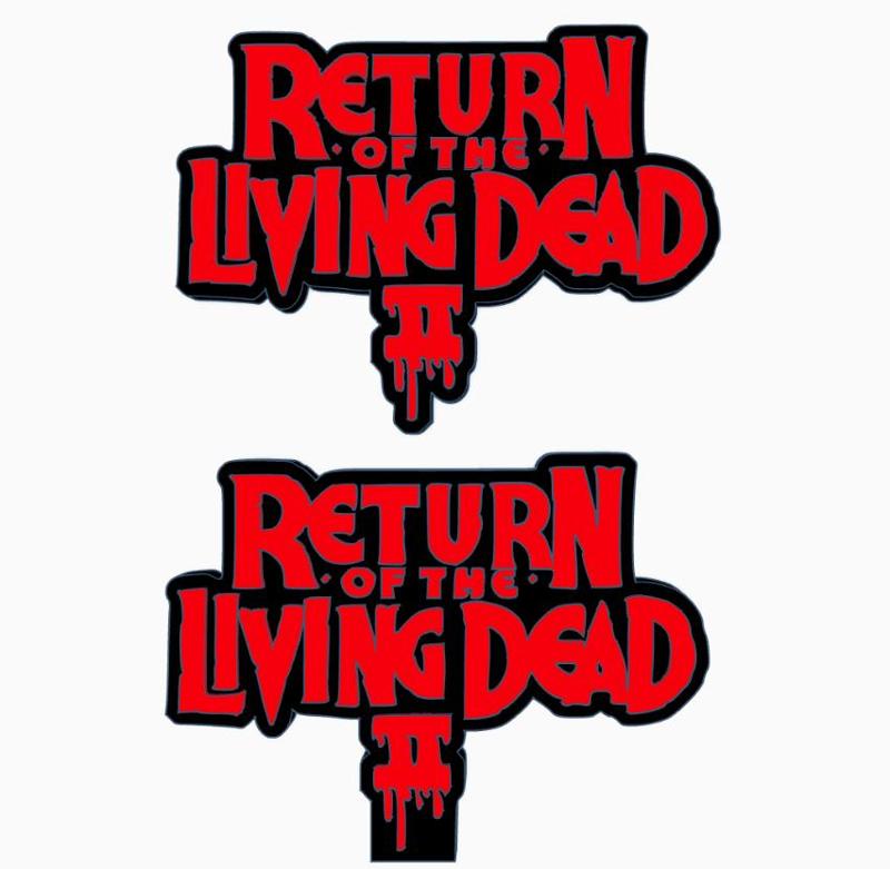 2x THE RETURN OF THE LIVING DEAD 2 Logo Display by MANIACMANCAVE3D