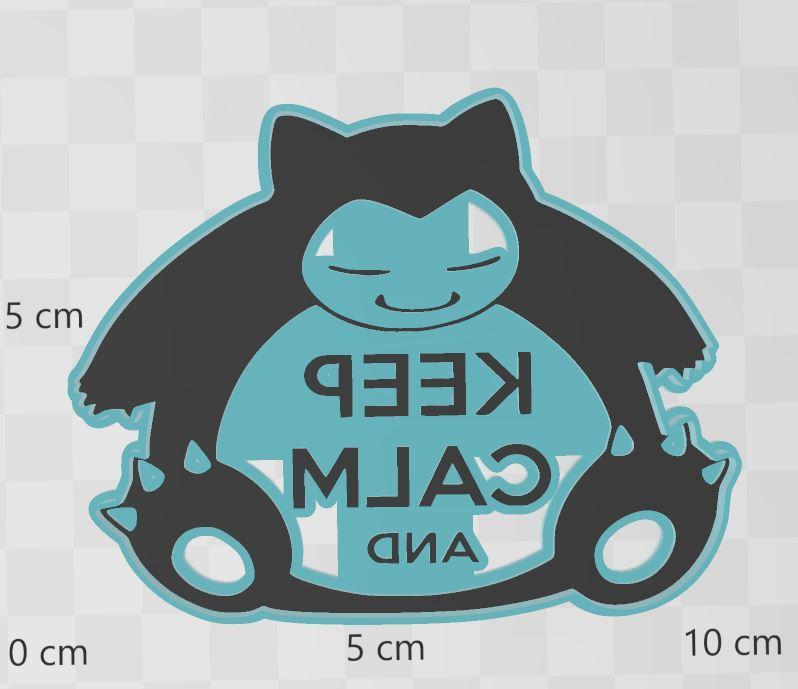 Keep calm and snorlax! - Pokemon cookie cutter