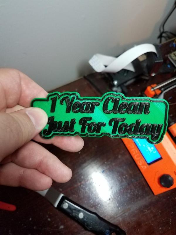 Just For Today Clean Time Keytags