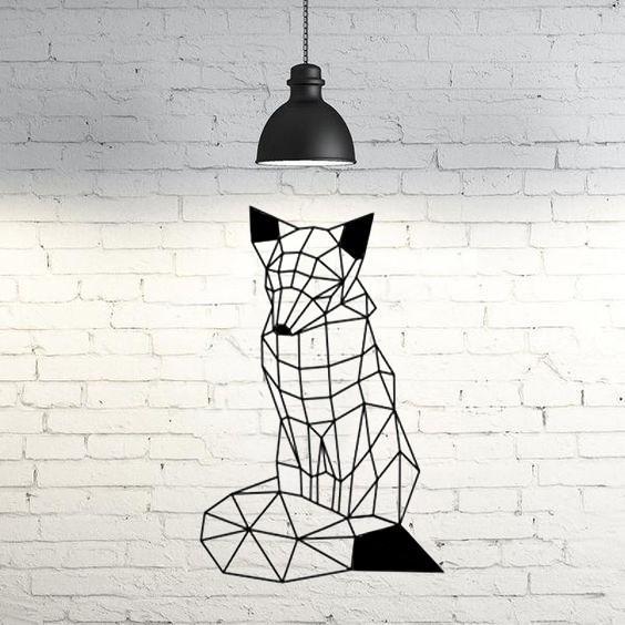Fox III wall sculpture 2D