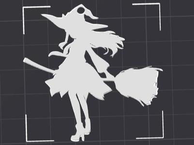 Witch on Broom Ornament