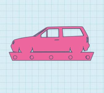 VW Polo Breadvan Key Rack