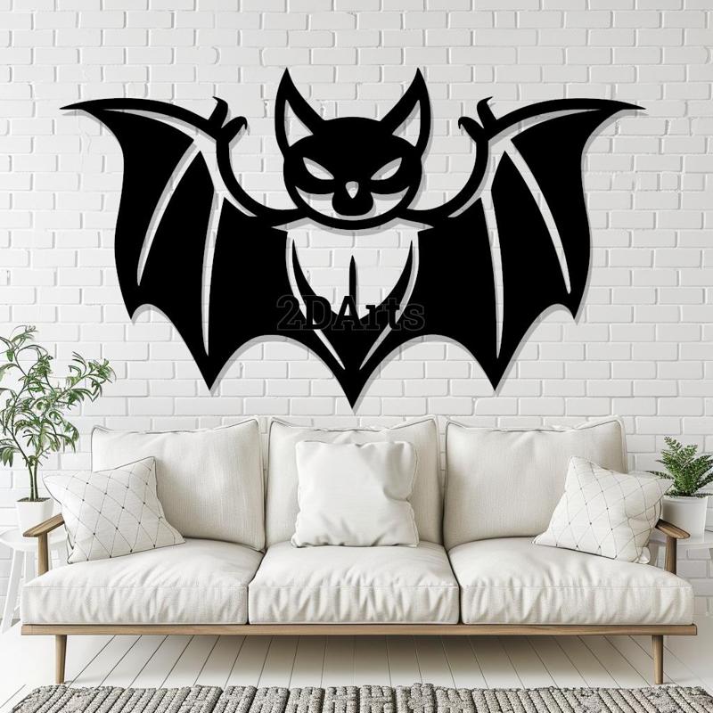 Cartoon Bat Silhouette Wallart