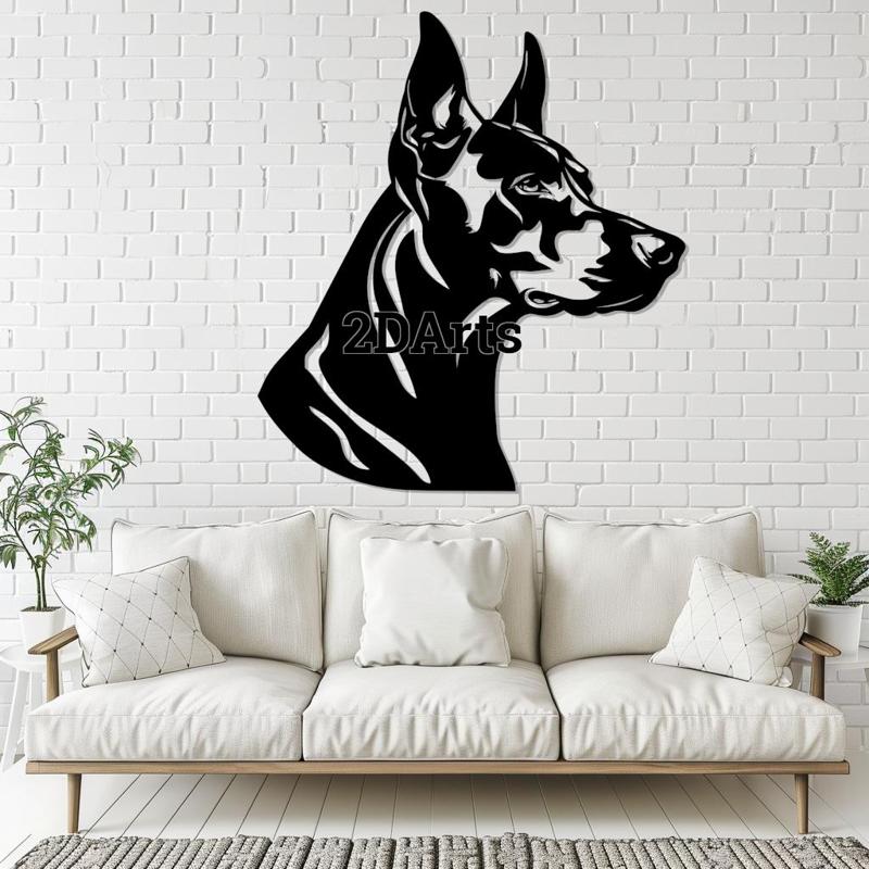 Doberman Head 2D Wall Art/Window Art
