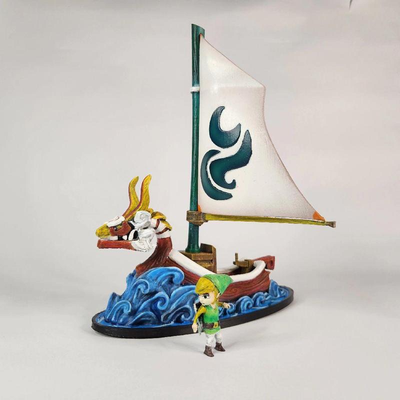 King of Red Lions Boat with Link from Zelda Wind Waker