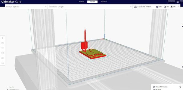 Missile launcher ship with rocket