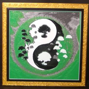 Yin-Yang wooded (With frame)