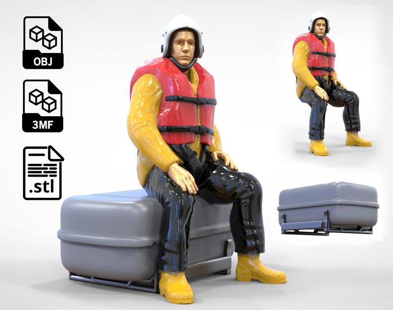 N6 sitting Royal National Lifeboat Institution RNLI Rescue crew