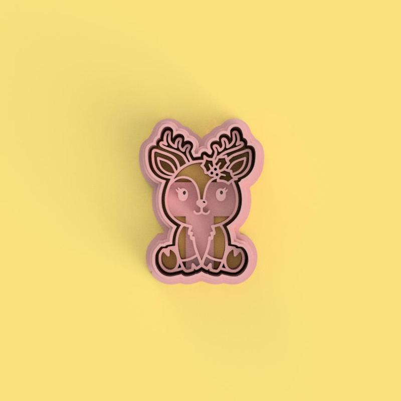 CHRISTMAS CUTE MOOSE COOKIE CUTTER 2