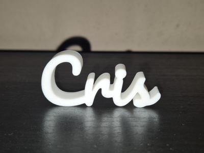 Cris Name Sign Display Decor