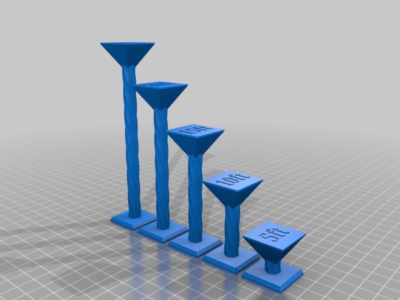 28mm Flight Stands; 5'-25'