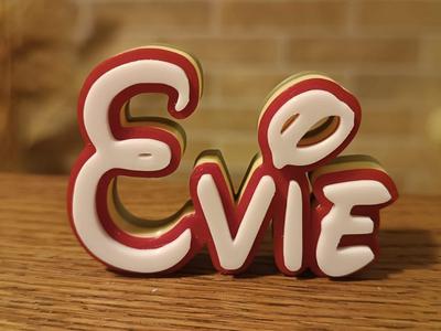 Evie Disney Name Sign Ornament Room child Birthday