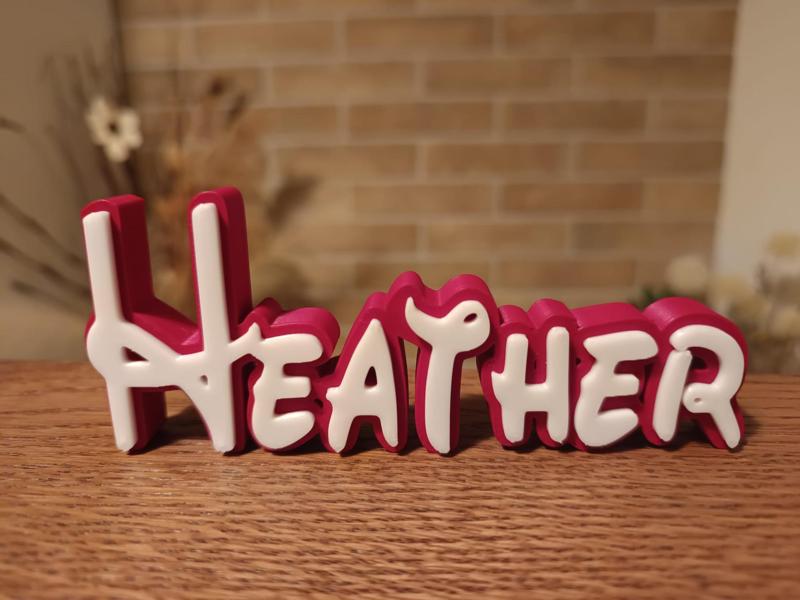 Heather Disney Name Sign Decor Room child Birth