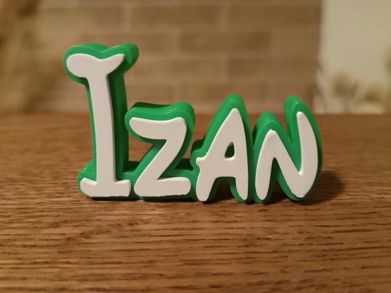 Disney Name Sign Izan Kid Room Wall Decor Tag 
