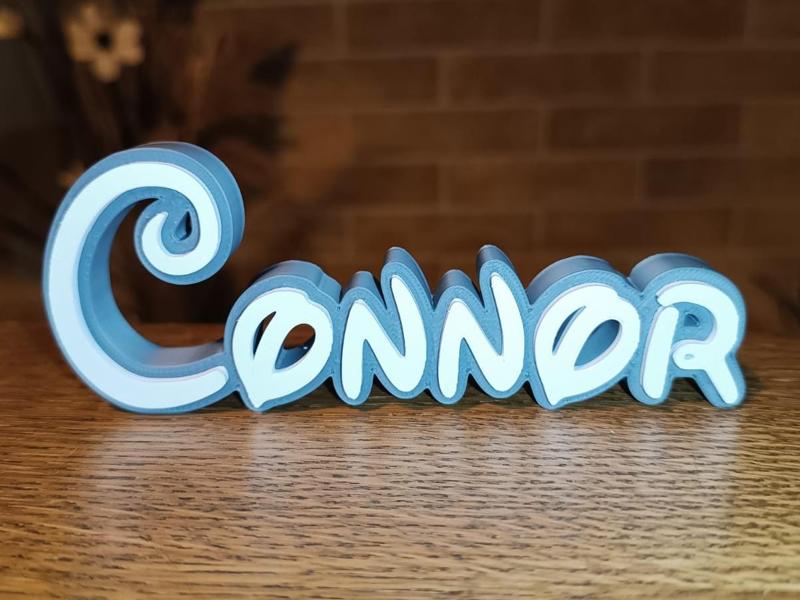 Disney Name Sign Connor Kid Room Wall Decor Tag 