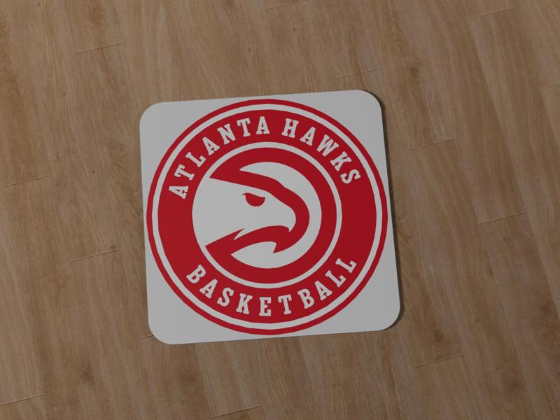 Atlanta Hawks Square Coaster