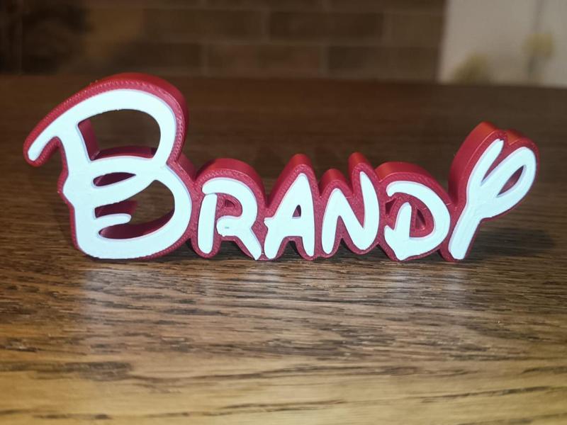 Disney Name Sign Brandy Kid Room Wall Decor Tag 