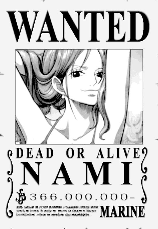 OnePiece Nami Steckbrief Nr.3 Wanted HueForge