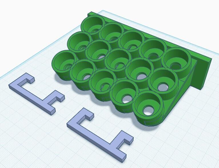 Skadis 20mm angled small bottle / vape holder