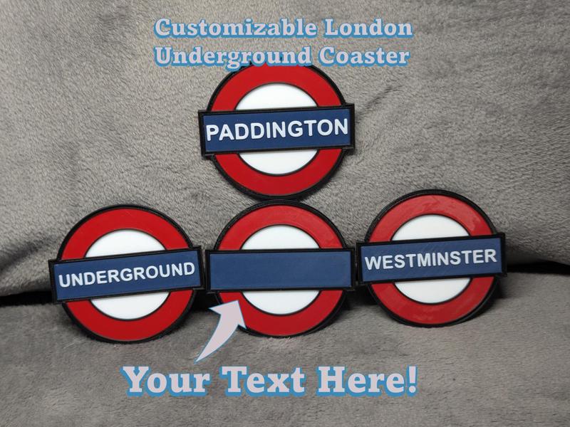 Customizable London Underground Coasters