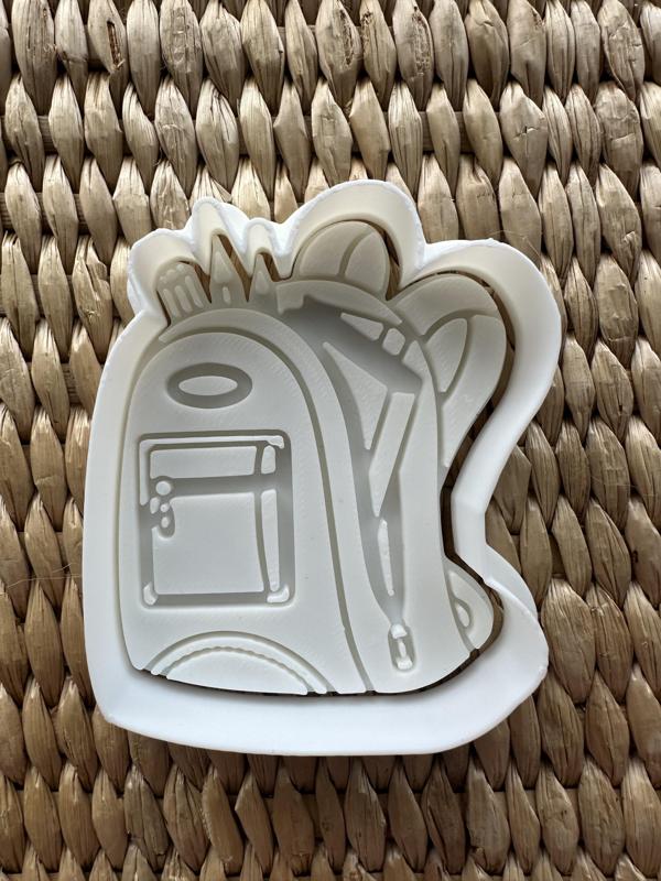 School backpack cookie cutter