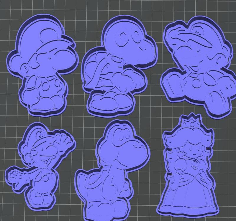 Mario Paper Mario Cookie Cutter Full Pack 6