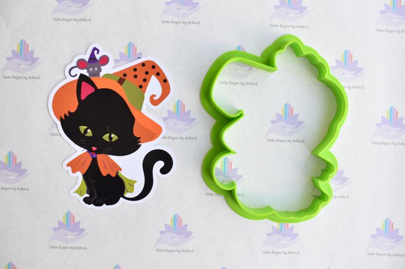Halloween Cookie Cutter / Sitting Black Cat