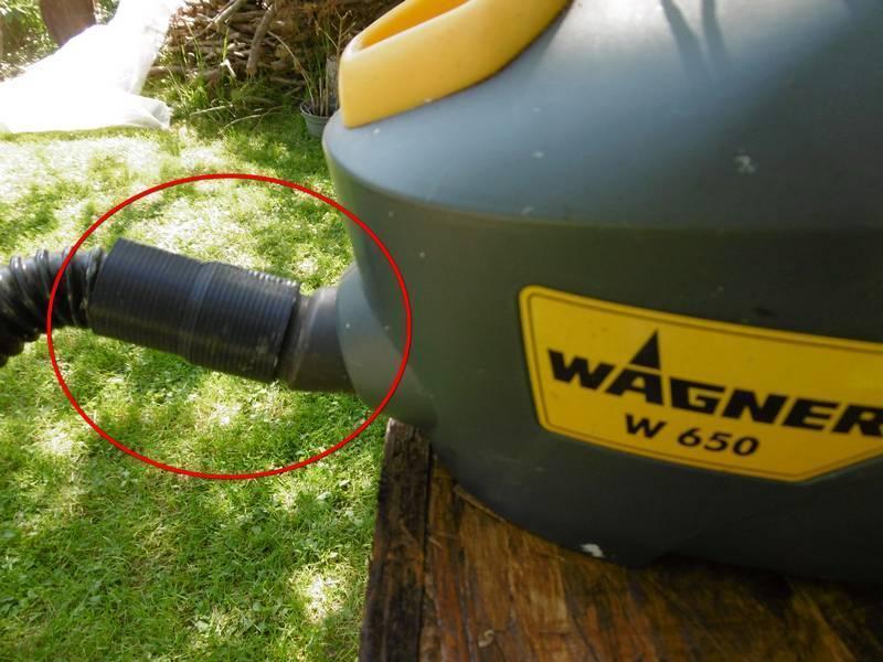 anti-deformation guide of the hose of a Wagner paint gun