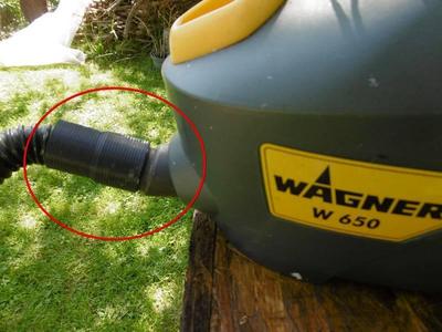 anti-deformation guide of the hose of a Wagner paint gun