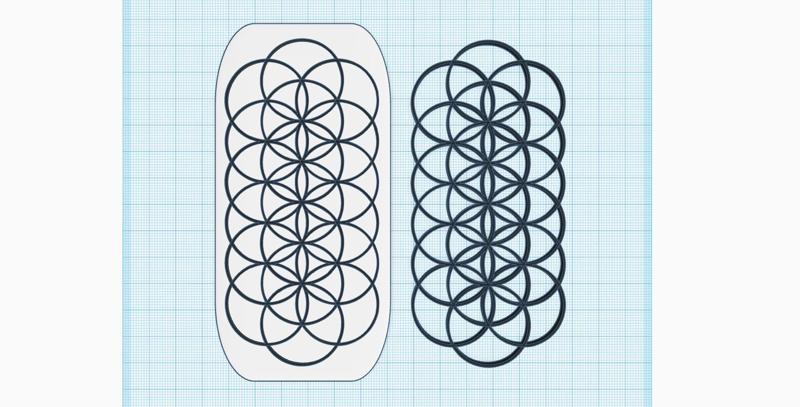 Sacred geometry, Flower of Life, Seed of Life, platonic solids pendant, keychain, fridge magnet