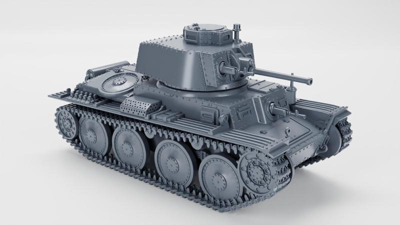 Panzerkampfwagen 38(t) Ausf.A + 3 Tankmen (Germany, WW2)