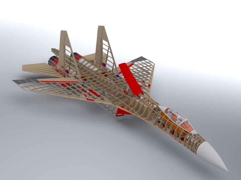 SU-27 UB  RC  ECHELLE 1 :10e