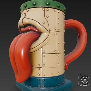 Tongue Mug - 3D Model for Printing