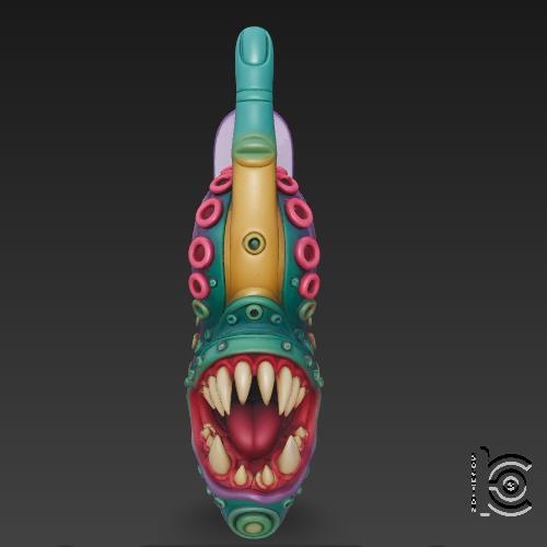 Tentacle-Jaw Freak - Oceanic Monster Wall Hook