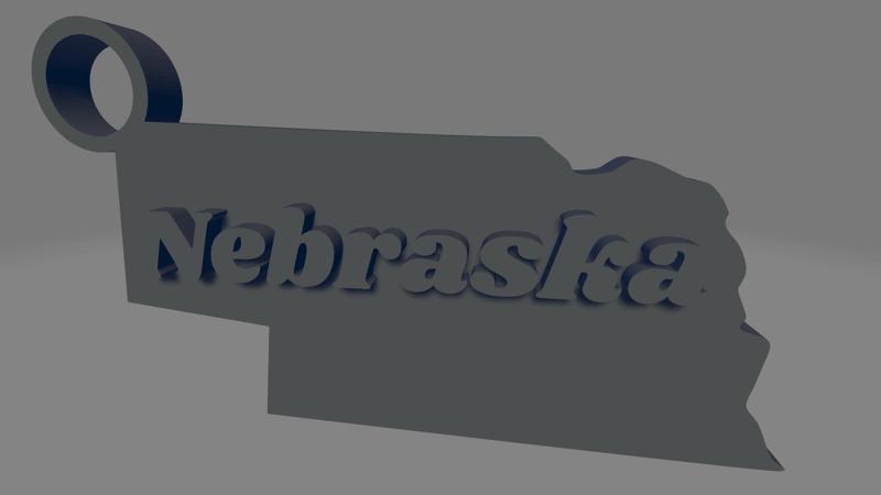 Nebraska Keychain