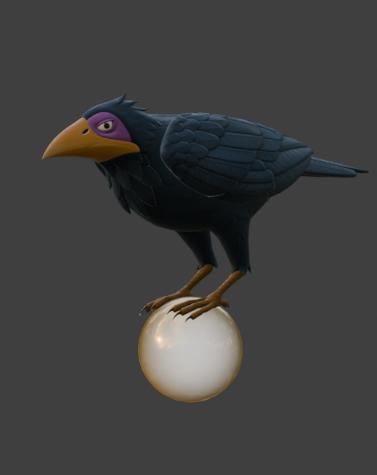 Maleficent's Crow with Crystal Ball - Disney Villain Decor 3D Print STL