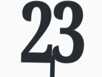 23 Cake Topper