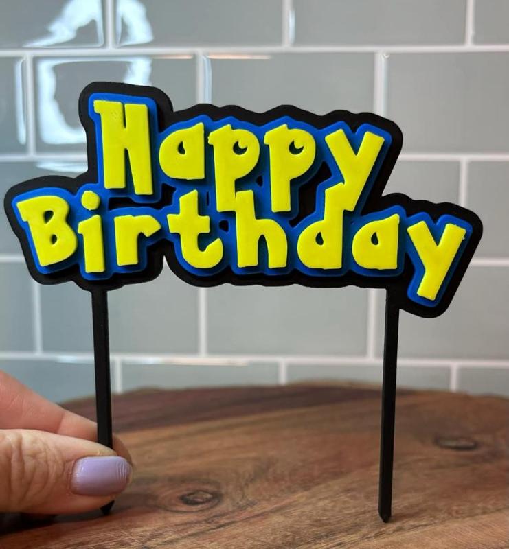 Happy Birthday Pokemon Cake Topper