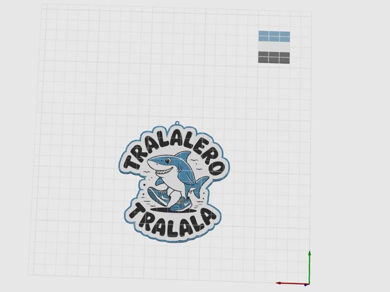 Tralalero Tralala Keychain Italian Brainrot