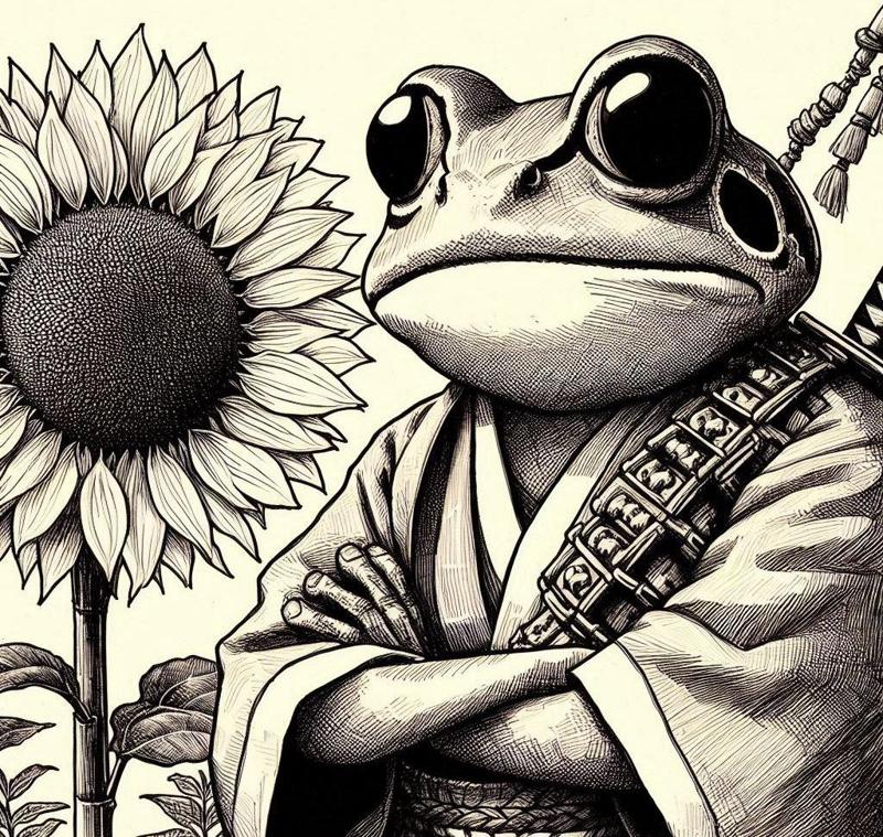 Samurai Frog Lithophane