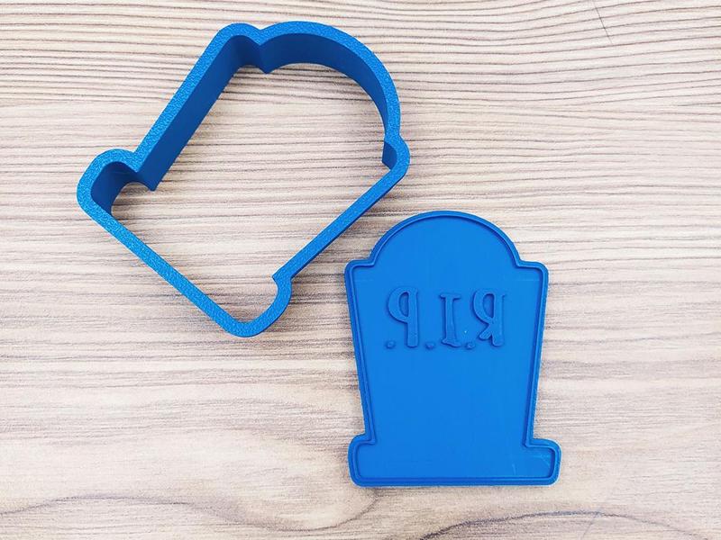 Halloween grave cookie cutter and stamp
