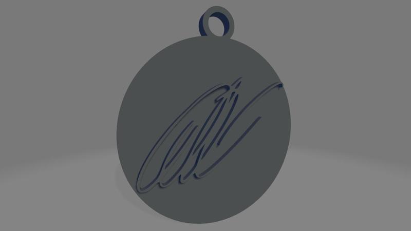Daniel Ricciardo Signature Keychain