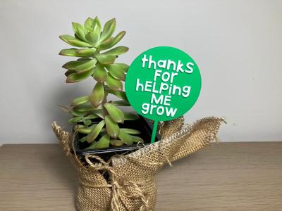 Thanks for Helping Me Grow Plant Tag Teacher Gift
