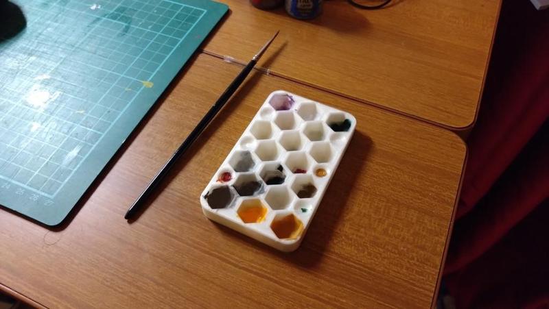 hex box paint pallet