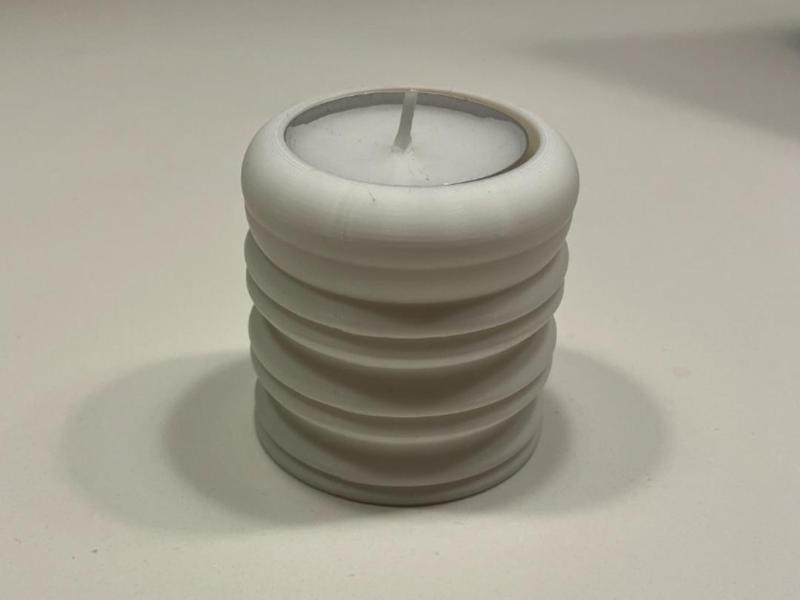 Ribbed Tealight Holder without Supports
