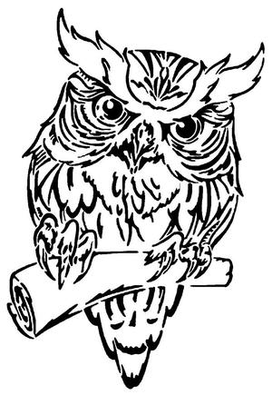 Owl stencil 8