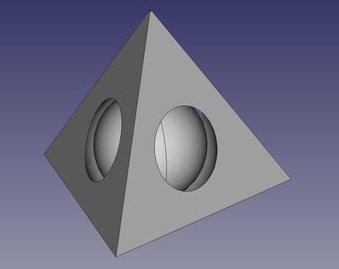 Pyramid with a Captive Ball